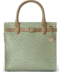 BRAHMIN Caroline Snake Embossed Satchel Bag