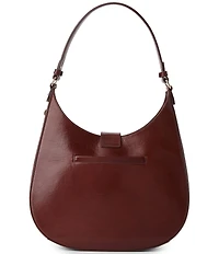 BRAHMIN Caspian Collection Cognac Fallon Cow Print Hobo Shoulder Bag