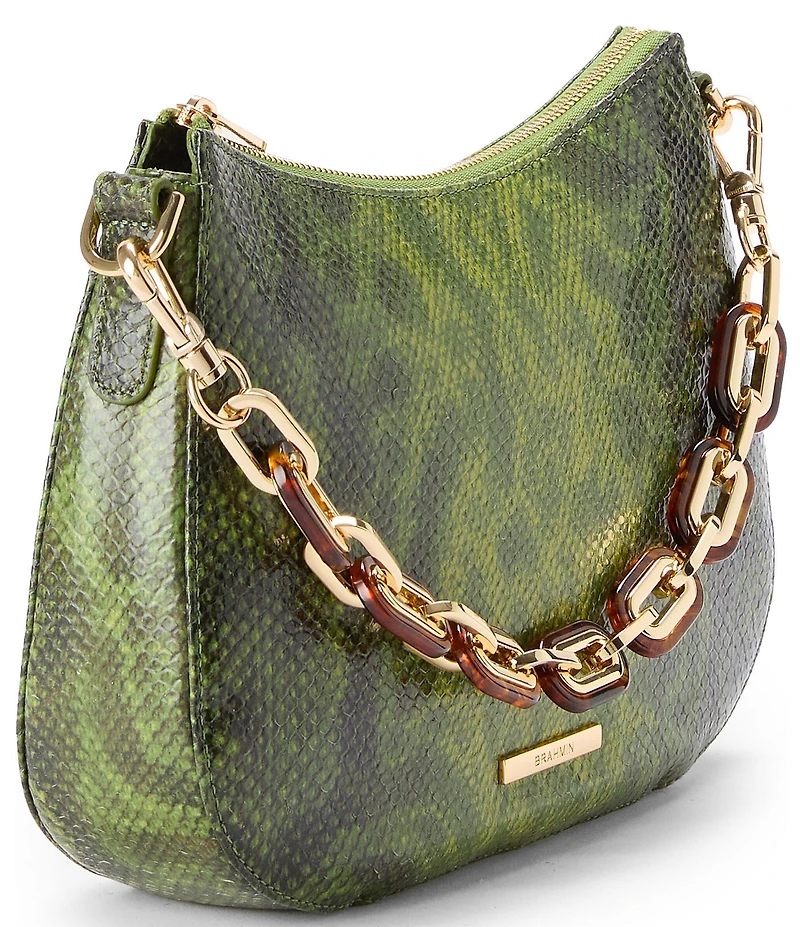 BRAHMIN Cassat Collection Fern Shayna Chain Charm Crossbody Bag