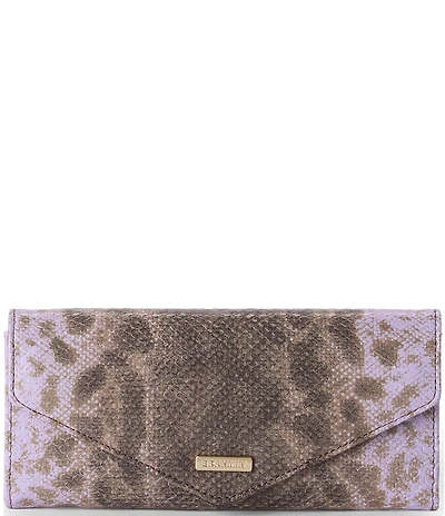 BRAHMIN Cassatt Collection Ombre Snake Embossed Lavender Veronica Wallet