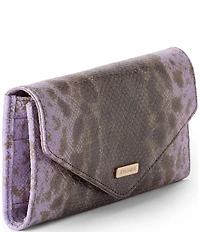 BRAHMIN Cassatt Collection Ombre Snake Embossed Lavender Veronica Wallet