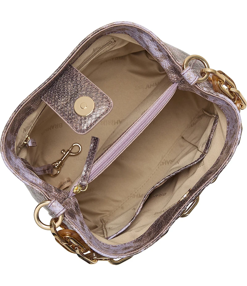 BRAHMIN Cassatt Collection Ombre Snake Mod Mini Amelia Bucket Bag