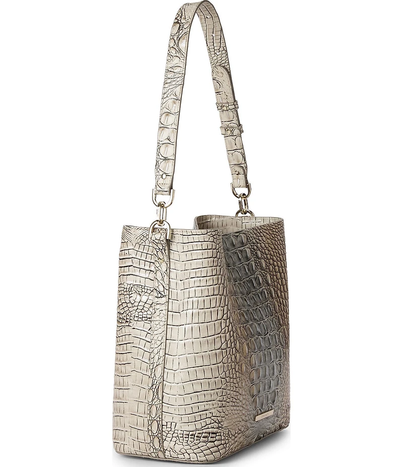 BRAHMIN Celina Fossilized Ombre Melbourne Collection Bucket Bag
