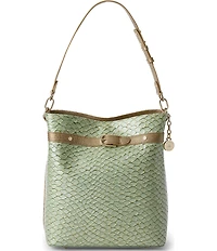 BRAHMIN Celina Snake Embossed Bucket Bag