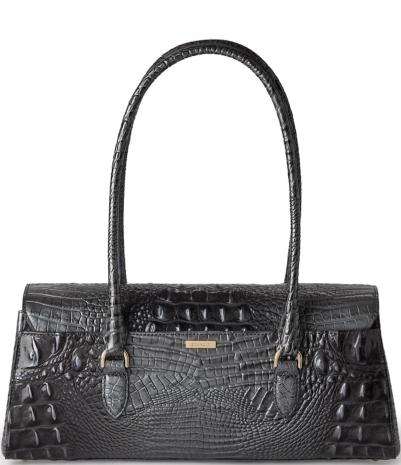 BRAHMIN Charcoal Melbourne Dayan Satchel Bag