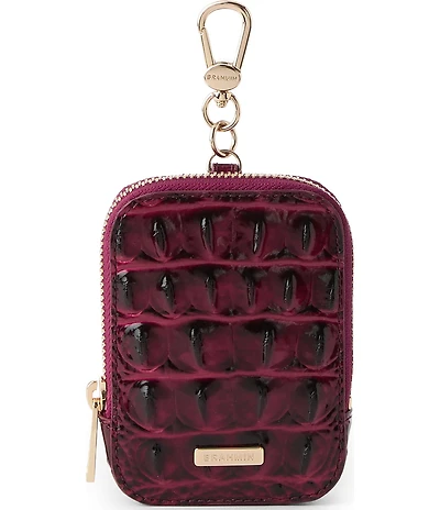 Brahmin Cherry Lacquer Melbourne Collection Katelynn Rectangle Zip-Around Pouch