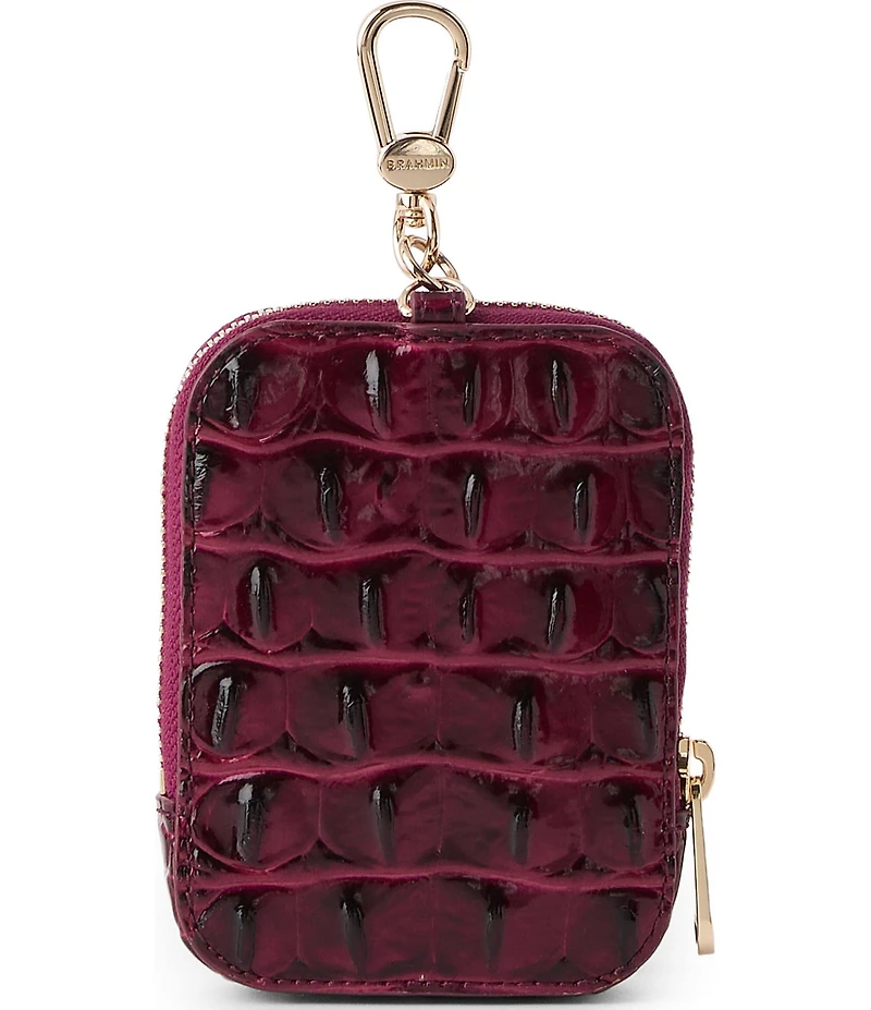 Brahmin Cherry Lacquer Melbourne Collection Katelynn Rectangle Zip-Around Pouch