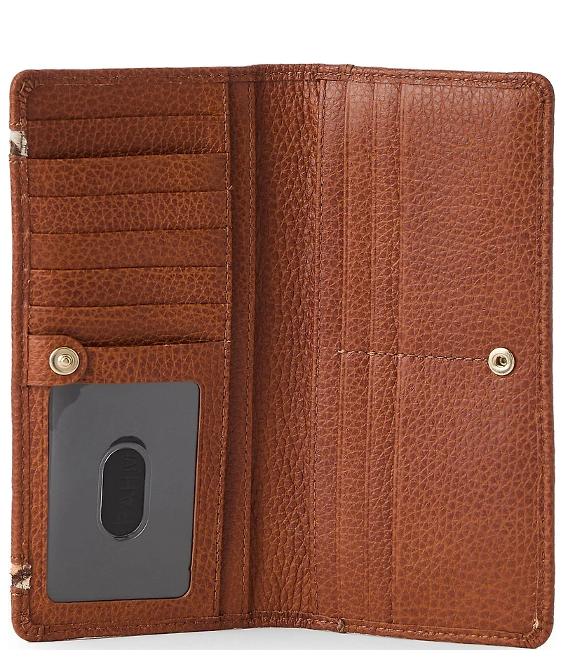 BRAHMIN Cherrywood Collection Tobacco Ady Bifold Wallet
