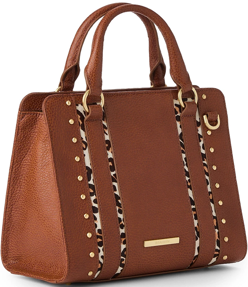 BRAHMIN Cherrywood Collection Tobacco Cami Satchel Bag