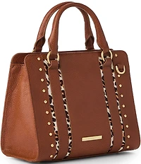 BRAHMIN Cherrywood Collection Tobacco Cami Satchel Bag