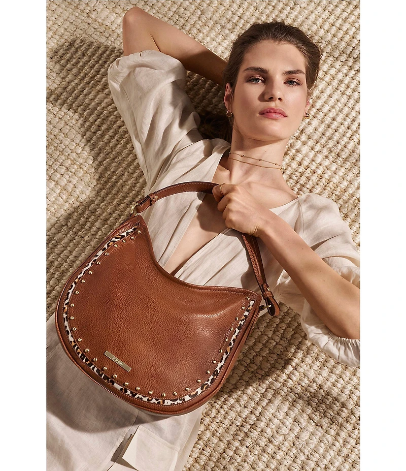 BRAHMIN Cherrywood Collection Tobacco Small Kathleen Shoulder Bag