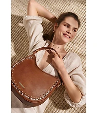BRAHMIN Cherrywood Collection Tobacco Small Kathleen Shoulder Bag