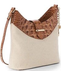 BRAHMIN Cinnamon Palma Collectin Small Gwynne Canvas Crossbody Bag