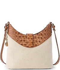 BRAHMIN Cinnamon Palma Collectin Small Gwynne Canvas Crossbody Bag