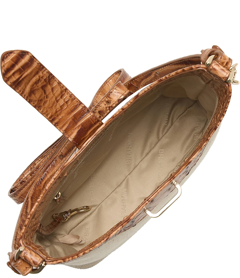 BRAHMIN Cinnamon Palma Collectin Small Gwynne Canvas Crossbody Bag