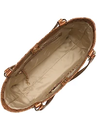 BRAHMIN Cinnamon Palma Collection Aliza Canvas Tote Bag