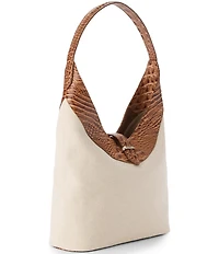 BRAHMIN Cinnamon Palma Collection Gwynne Canvas Shoulder Bag