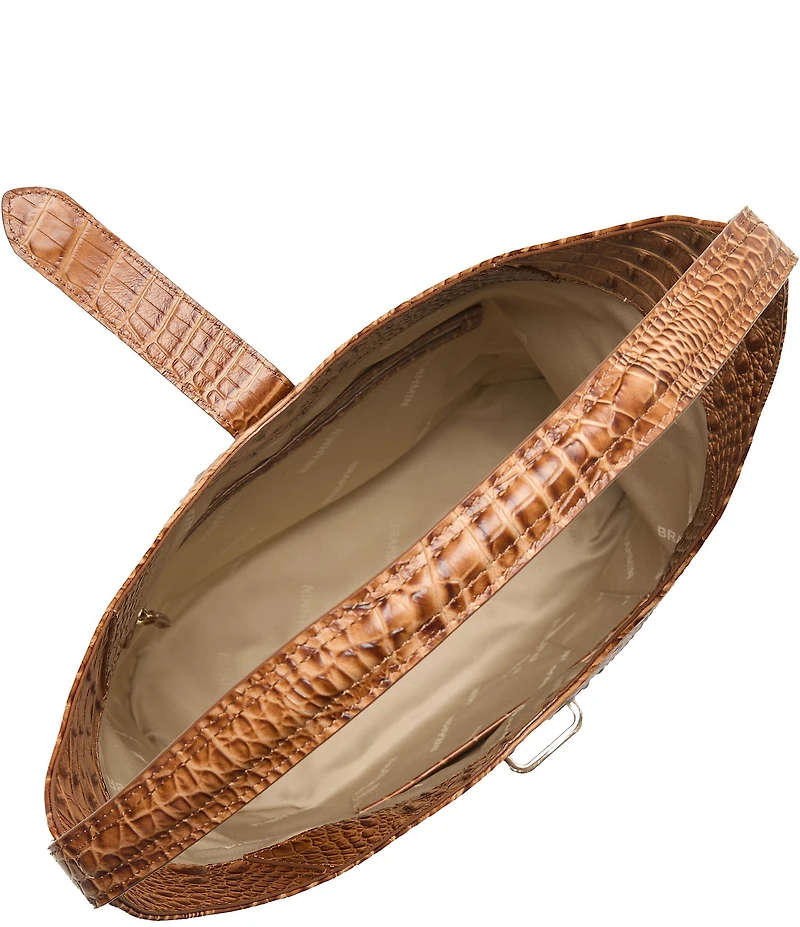 BRAHMIN Cinnamon Palma Collection Gwynne Canvas Shoulder Bag