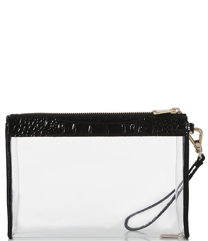 BRAHMIN Clarisse Transparent Contrast Trim Travel Pouch Wristlet