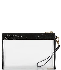 BRAHMIN Clarisse Transparent Contrast Trim Travel Pouch Wristlet