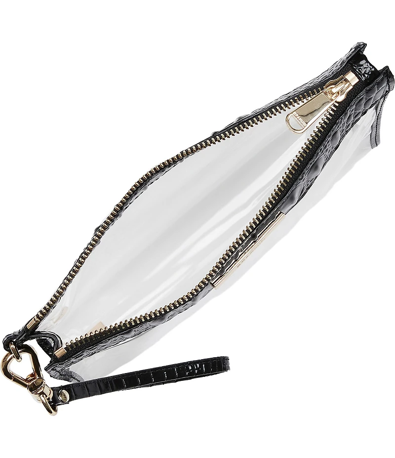BRAHMIN Clarisse Transparent Contrast Trim Travel Pouch Wristlet