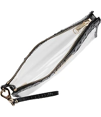 BRAHMIN Clarisse Transparent Contrast Trim Travel Pouch Wristlet