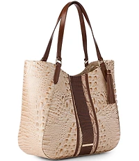 BRAHMIN Contour Ambrose Aliza Contrast Trim Tote Bag