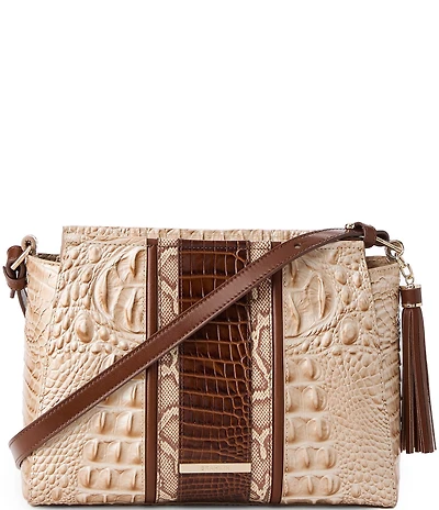 BRAHMIN Contour Pecan Ambrose Hillary Crossbody Bag