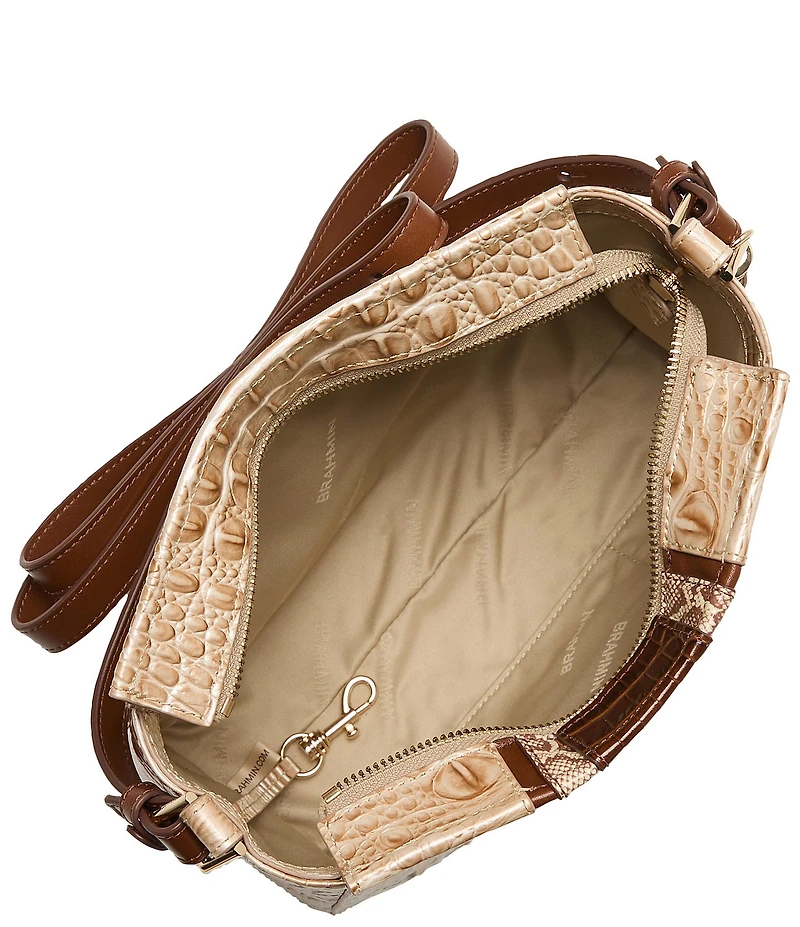 BRAHMIN Contour Pecan Ambrose Hillary Crossbody Bag
