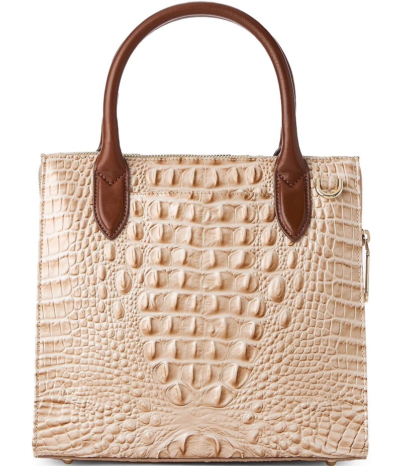 BRAHMIN Contour Pecan Ambrose Melbourne Small Caroline Satchel Bag