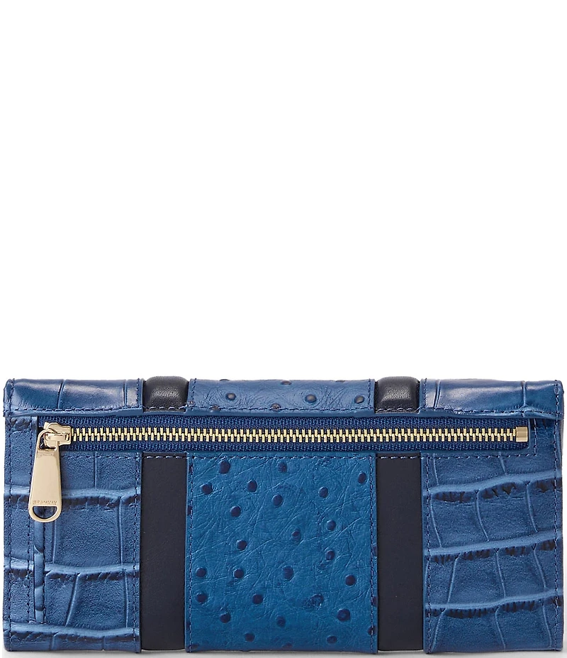 Brahmin Cordelia Retro Blue Skye Trifold Wallet