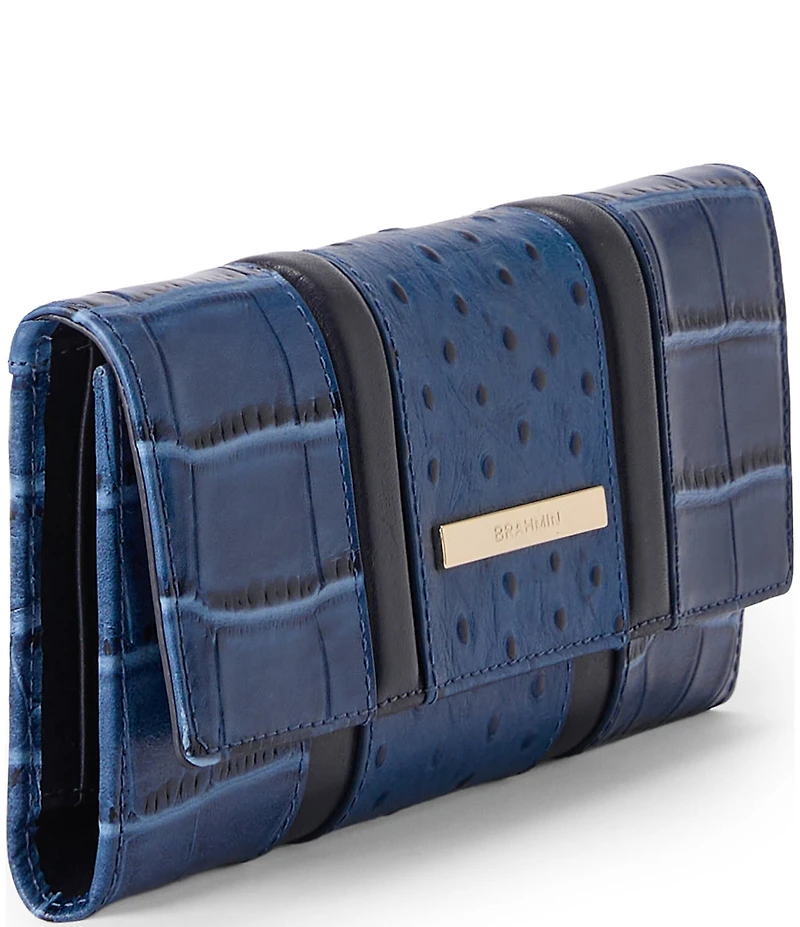 Brahmin Cordelia Retro Blue Skye Trifold Wallet