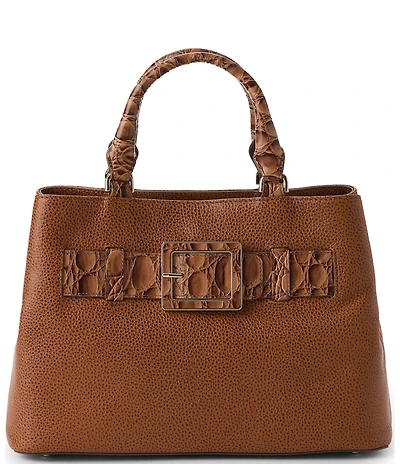 BRAHMIN Cumulus Collection Cinnamon Small Denise Satchel Bag