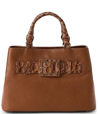 BRAHMIN Cumulus Collection Cinnamon Small Denise Satchel Bag