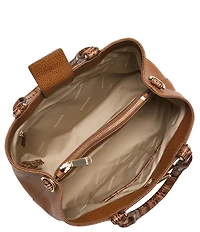 BRAHMIN Cumulus Collection Cinnamon Small Denise Satchel Bag