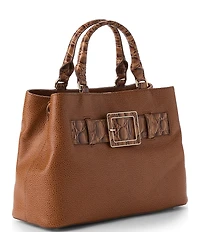 BRAHMIN Cumulus Collection Cinnamon Small Denise Satchel Bag