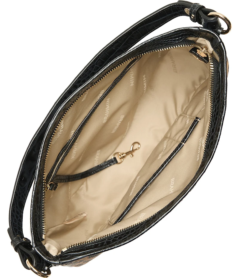 BRAHMIN Damson Collection Kathleen Leopard Slouchy Shoulder Bag