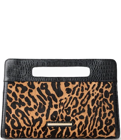 BRAHMIN Damson Collection Black Ravina Clutch Bag