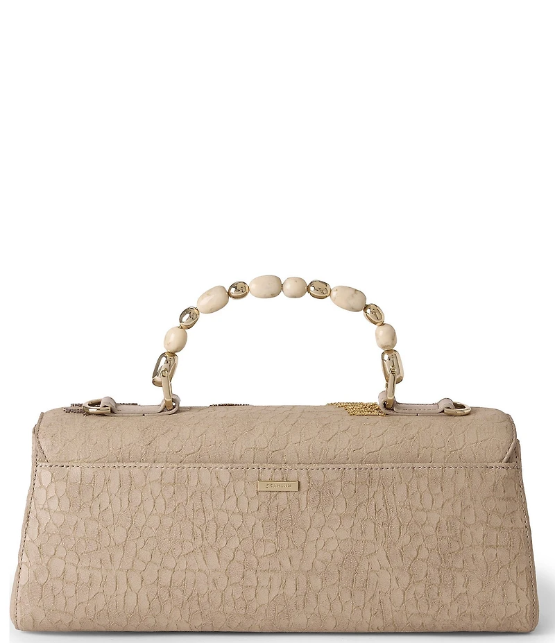 BRAHMIN Woodland Collection Dayan Beaded Handle East-West Satchel Bag