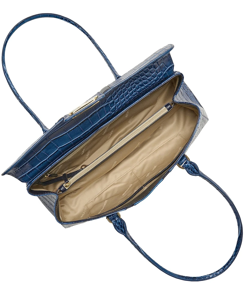 BRAHMIN Dayan Retro Blue Skye East-West Satchel Bag