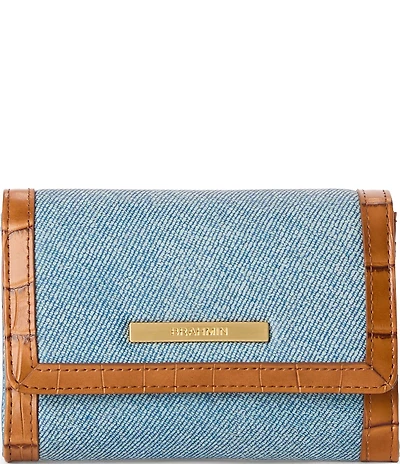 BRAHMIN Denim Starlit Collection Kerra Wallet