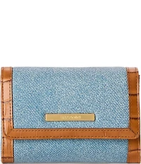 BRAHMIN Denim Starlit Collection Kerra Wallet