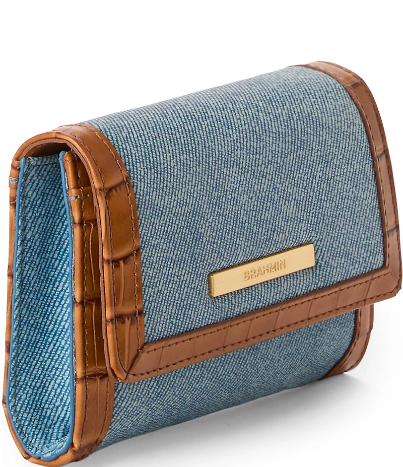BRAHMIN Denim Starlit Collection Kerra Wallet
