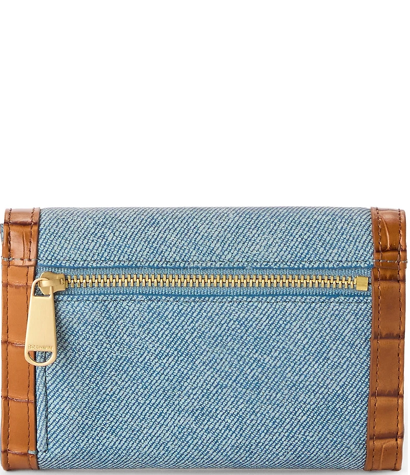 BRAHMIN Denim Starlit Collection Kerra Wallet