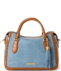 BRAHMIN Denim Starlit Collection Micaela Soft Slouchy Satchel Bag