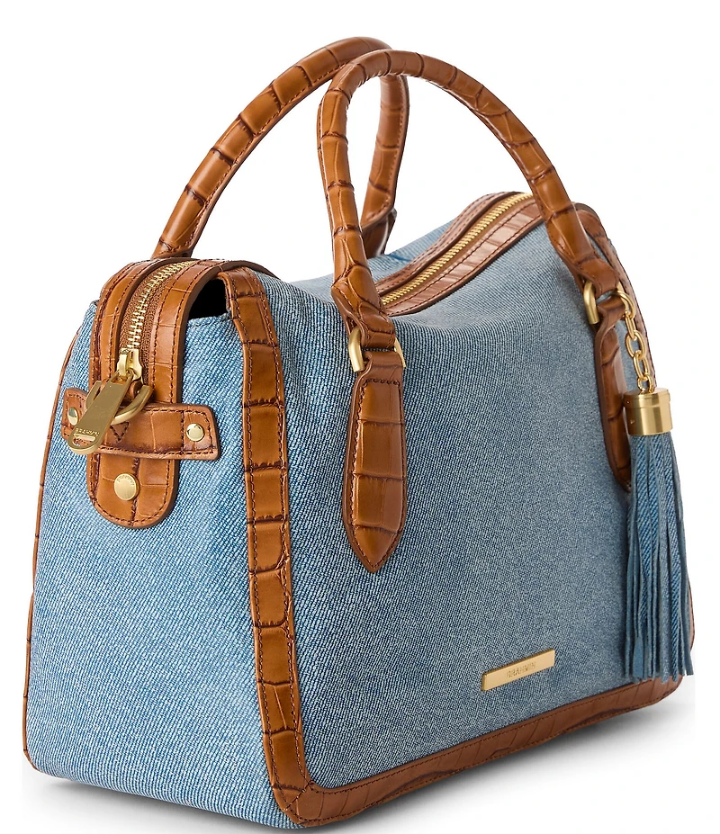 BRAHMIN Denim Starlit Collection Micaela Soft Slouchy Satchel Bag