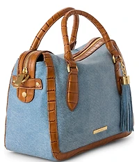 BRAHMIN Denim Starlit Collection Micaela Soft Slouchy Satchel Bag