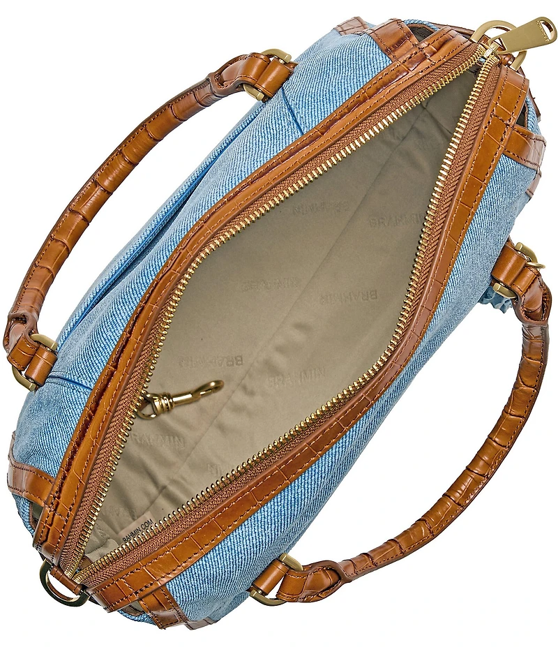 BRAHMIN Denim Starlit Collection Micaela Soft Slouchy Satchel Bag