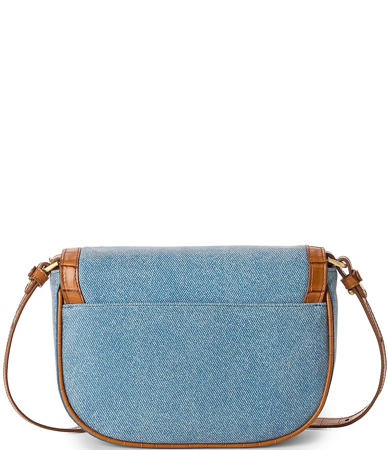 BRAHMIN Denim Starlit Collection Portial Flap Crossbody Bag