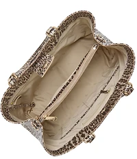 BRAHMIN Denise Melbourne Collection Ocelot Animal Print Satchel Bag
